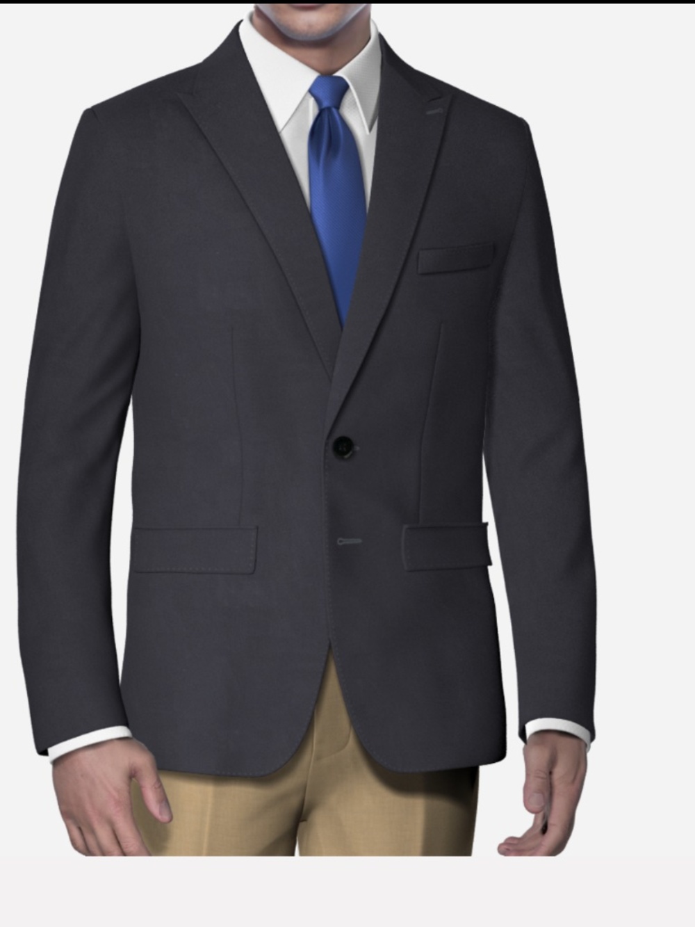 Collection by Michael Strahan |  Classic Black Two-Button Suit Jacket| 40R